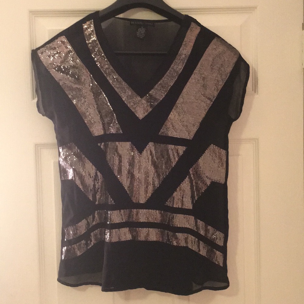 Black Sequin Shirt